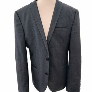 Angelo Litrico Slim Fit Blazer Speckled Navy Cotton Lightweight Jacket  US 38